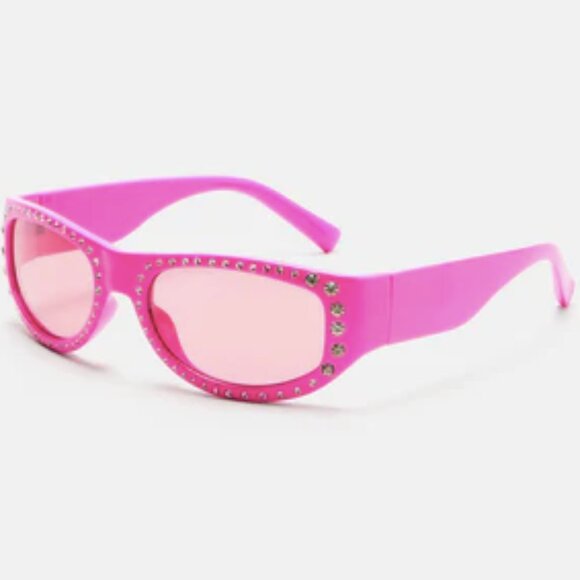Pink Rhinestone Sunglasses - Picture 2 of 2
